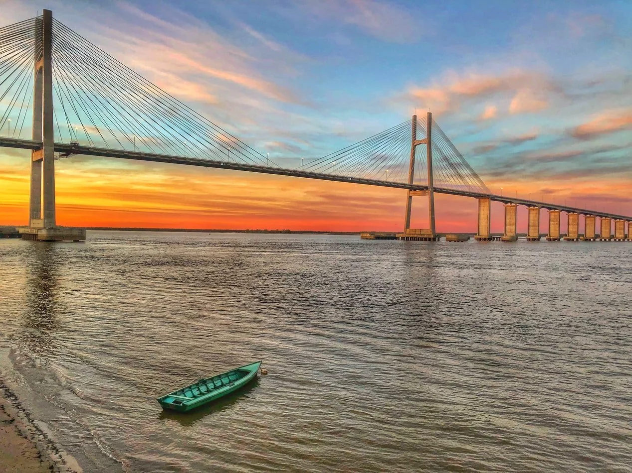 Brücke von Rosario nach Victoria in Argentinien