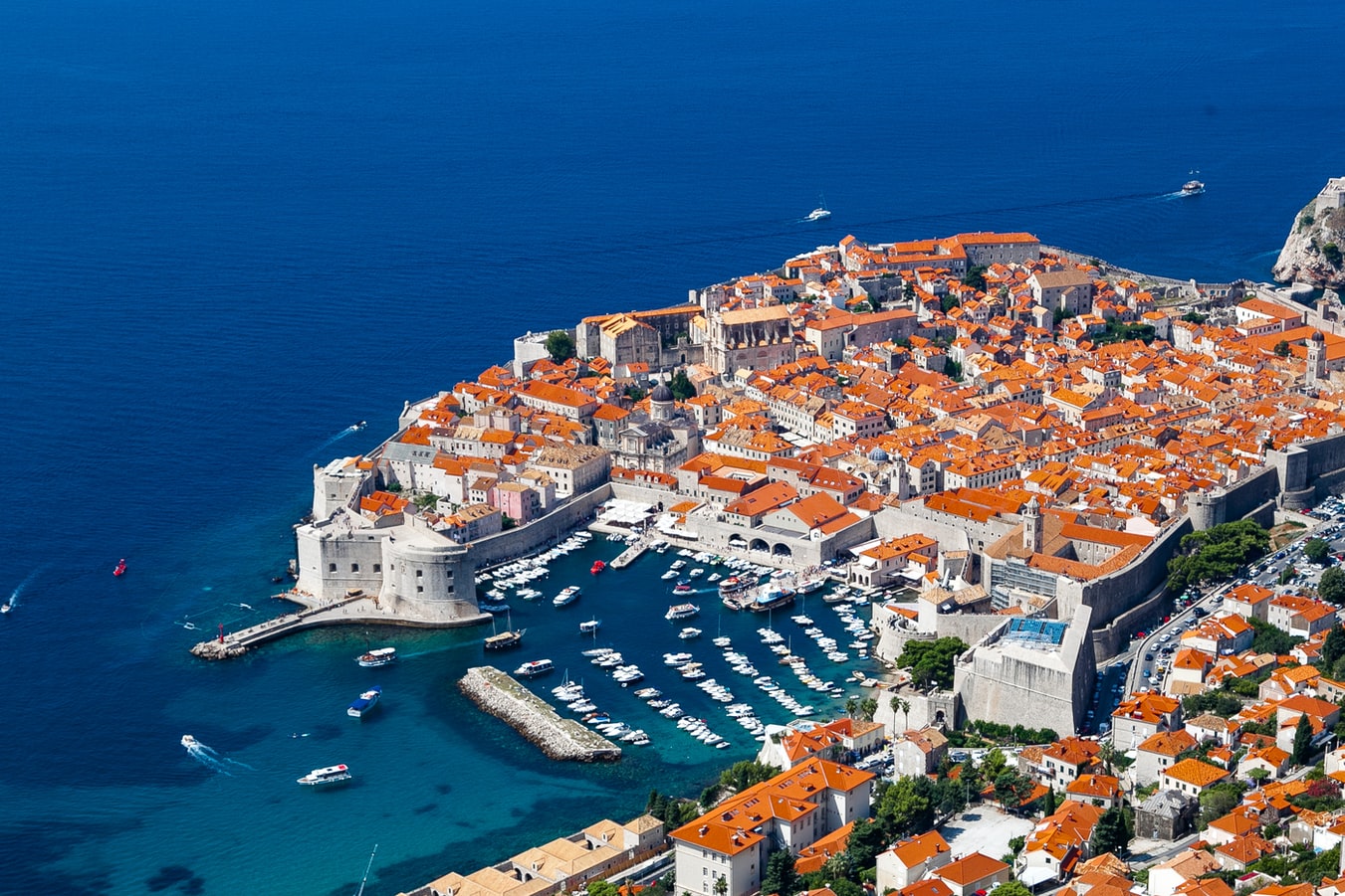 Vogelperspektive auf Dubrovnik