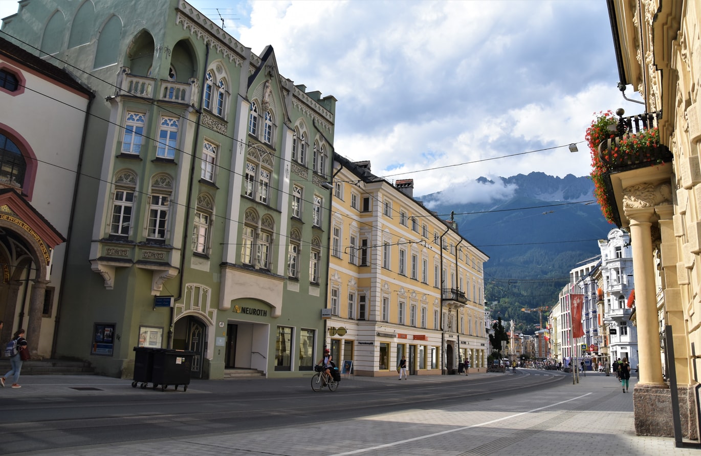 Straßenansicht in Innsbruck Österreich