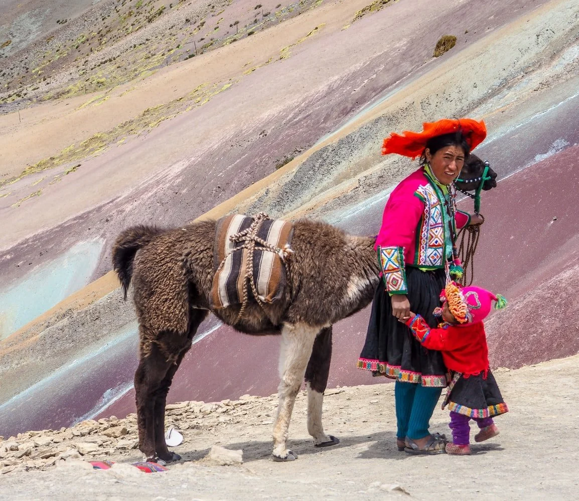 Indigena in Vicunca Cusco Pero